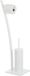 Merkloos Relaxdays WC garnituur - wit - toiletrolhouder - toiletborstel - toilet accessoires set
