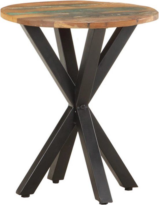 vidaXL Bijzettafel 48x48x56 cm Massief Gerecycled Hout