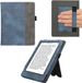 kwmobile hoes voor e-reader geschikt voor Kobo Aura H2O Edition 2 - Cover met standaard in donkerblauw / donkergrijs - Kunstleer