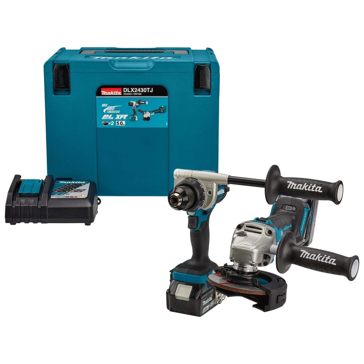 Makita DLX2430TJ Accu Combiset 18V 5.0Ah Li-ion in Mbox