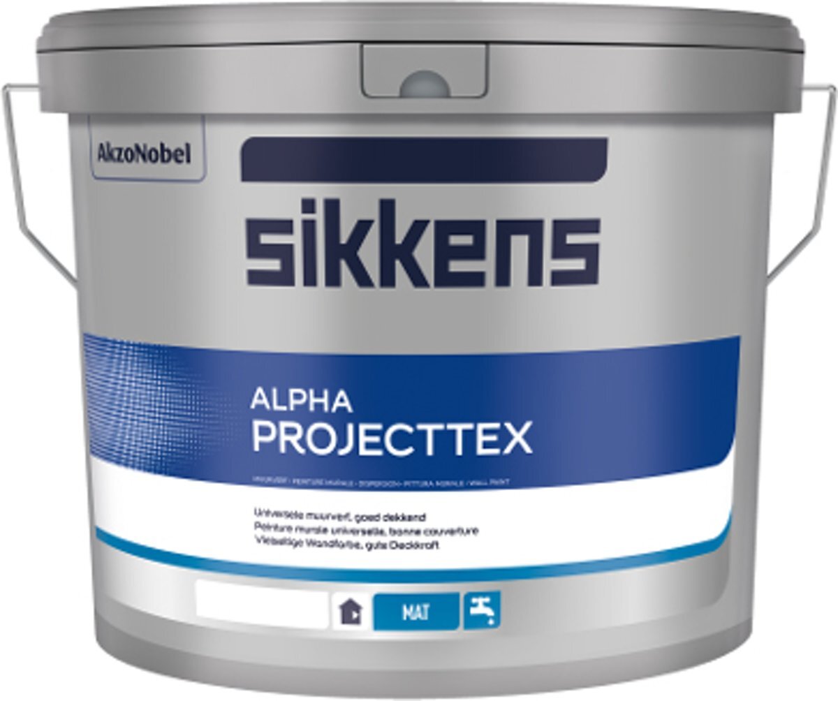 Sikkens Alpha Projecttex wit 10 liter