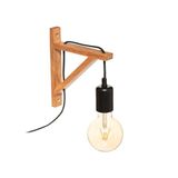 Avilia Rustieke wandlamp voor keuken, woonkamer en bar, van hout, bruin en zwart