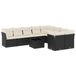 VidaXL 10-delige Loungeset met Kussens Poly Rattan Zwart