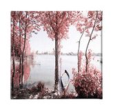 Homemania Wandfoto, schip, landschap, voor woonkamer, slaapkamer, meerkleurig, 60 x 3 x 60 cm, HM20KNV60 x 60 – 58, polyester, hout