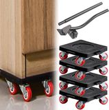 Merkloos Meubeltransportwielenset - Meubelverhuizers met 360 Graden Roller - 4 Stuks
