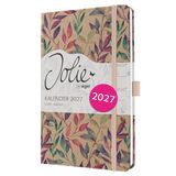 SIGEL 7J815 Wochenkalender Jolie 2027, ca. A5, Fairy Leaves, Hardcover