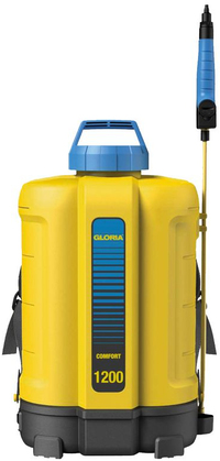 GLORIA 12L Backpack Garden Sprayer - Blue/Yellow - Battery Powered