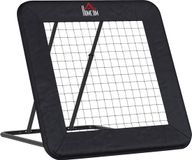 HOMCOM Voetbal Rebounder - Metaal, PE, Polyester - 128L x 118B x 120H cm - Zwart