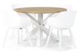 Lifestyle Garden Furniture Lifestyle Salina/Wellington 120 cm rond dining tuinset 5-delig