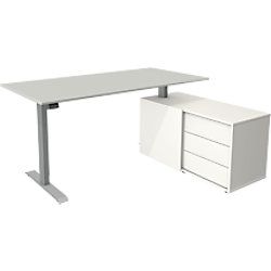 Kerkmann Zit-sta-bureau 10221011 - Melamine - Lichtgrijs/Zilver