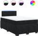 vidaXL Boxspringbed met matras, fluweel, zwart, 120x190 cm