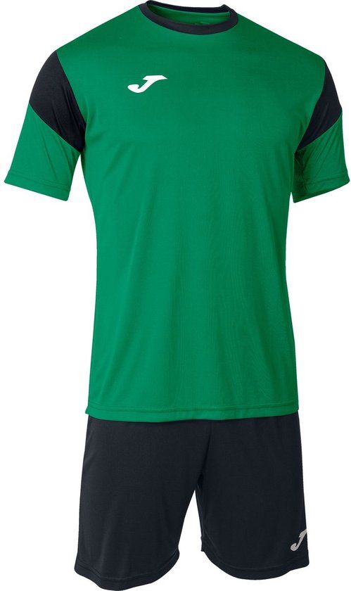 Joma Phoenix Voetbalset Korte Mouw Kinderen - Groen / Zwart - Maat 152