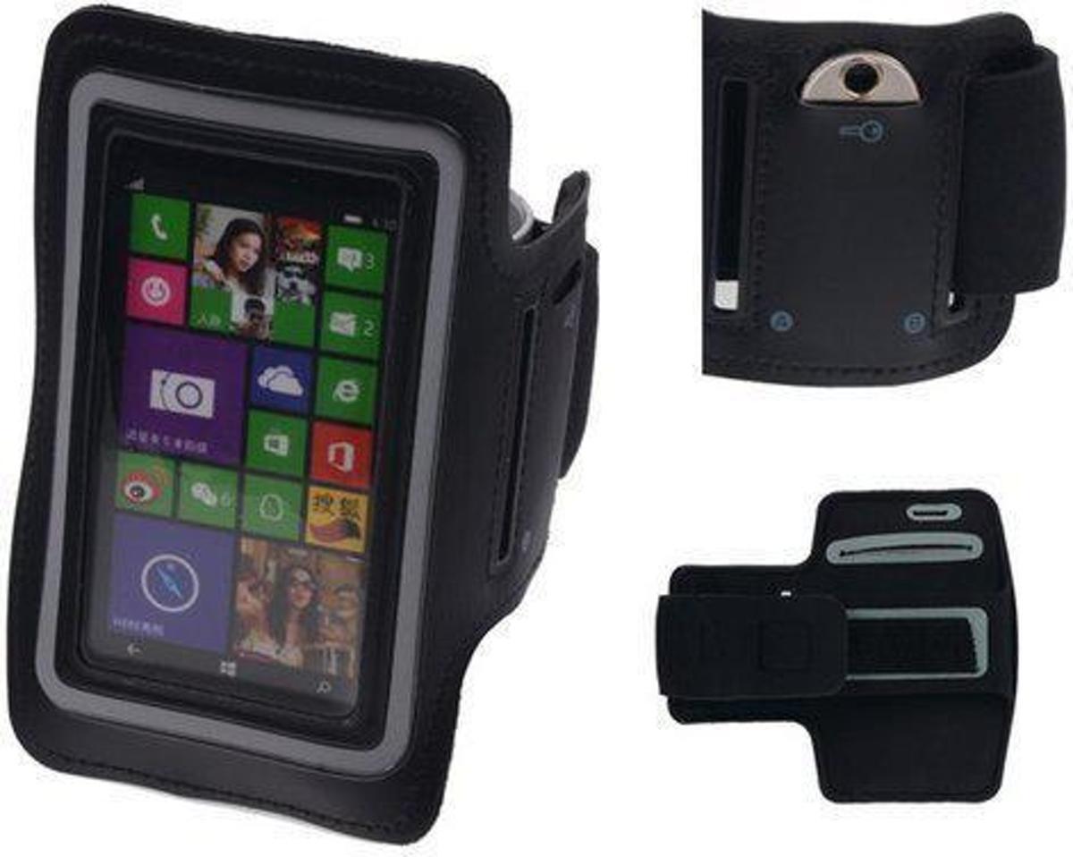 Best Cases Microsoft Lumia 532 Zwart Sportarmband Neopreen Microsoft Lumia 532 Zwart Sport Armband Neopreen