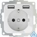 2USB - Inbouw USB Stopcontact 2x USB-A 12W 2.4A – 250V 16A Wandcontactdoos – InCharge PRO SI – KEMA gecertificeerd – 32mm diep – Veilig, Energiezuinig & Stijlvol – Compatibel Busch-Jäger & Klein - Wit