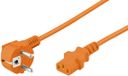 Goobay Stroomkabel met C13 plug - oranje - 3 meter
