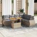Maison Exclusive - Ensemble de jardin, 7 pièces, avec coussins, beige, en polyrotin