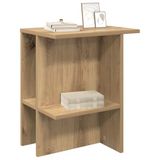 vidaXL - Salontafel - Artisanaal - eiken - 40 x 30 x 49 cm - Bewerkt hout