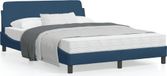 Maison Exclusive Lit exclusif - Structure de lit avec tête de lit "Dover", bleu, 140x200 cm, revêtement en tissu
