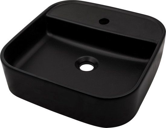 Plieger Fresno Opbouw Wastafel 42x42 cm - Mat Zwart - Vierkant