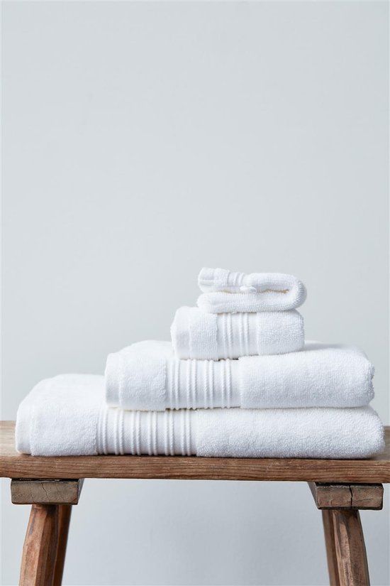 Beddinghouse Sheer Handdoek - 60x110 cm - Wit - 600 g/m2 - Katoen