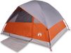vidaXL Tente dôme 3 personnes imperméable gris et orange