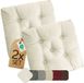 etérea Heidi Coussin d'assise Coussin de chaise - 2 pièces - 42x42 cm - Ivoire