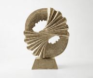 Spira Sculpture l70 x P21 x H96 cm Aluminium Champagne Handmade