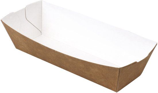 PackagingDirect Papstar Kroketbakje A5 - Karton - 10,5x3,3x3 cm - 500 st/ds.