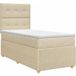 Maison Exclusive - Boxspringbed met matras en hoofdeinde, crème, 90 x 190 cm, gestoffeerd