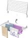 Sans marque Porte-vêtements mural pliable pour intérieur et extérieur – Aluminium et acier peu encombrant et résistant aux intempéries 102x50x50 cm