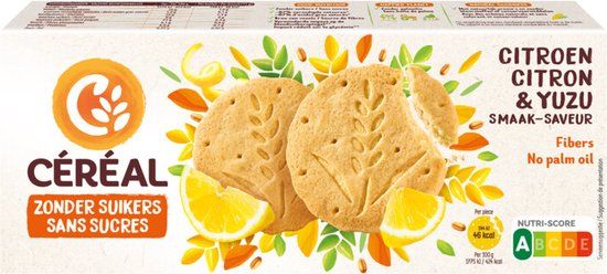 Céréal Koekjes Citroen & Yuzu - 132 gr
