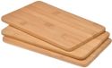 Merkloos Snijplanken - 3x - 22 x 14 cm - bamboe hout - broodplanken - Serveer planken