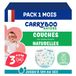CARRYBOO Luiers maat 3 (4-9 kg) – gevoelige huid – natuurlijk en ultra absorberend – 12 uur lekvrij – zonder ongewenste ingrediënten – gemaakt in Frankrijk – 150 wegwerpluiers – verpakking 1 maand