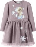 NAME IT Jurk 'NMFOsimi Frozen' beige / lichtblauw / lavendel / wit