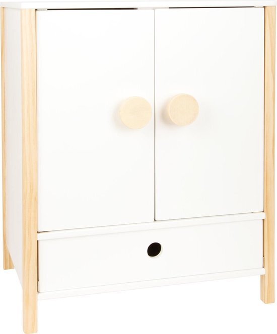 Small Foot Small Foot Poppenkledingkast Meisjes 40 X 28 Cm Hout Wit/beige