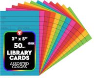 Hygloss Color Library Cards Bibliotheekkaart, karton, 3 x 5 inch, 50