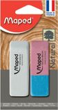 Maped Gum Dessin & Duo-Gom - Blauw, Roze, Wit