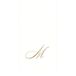 Caspari Signature Gold Initial M Serviettes en papier lin, White Pearl, Paquet de 24