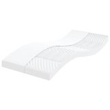 VidaXL Traagschuimmatras Wit 90x220x10 cm