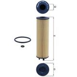 MAHLE ORIGINAL OX 1340D Oliefilter Oliefilter voor VW voor T-Roc (A11)