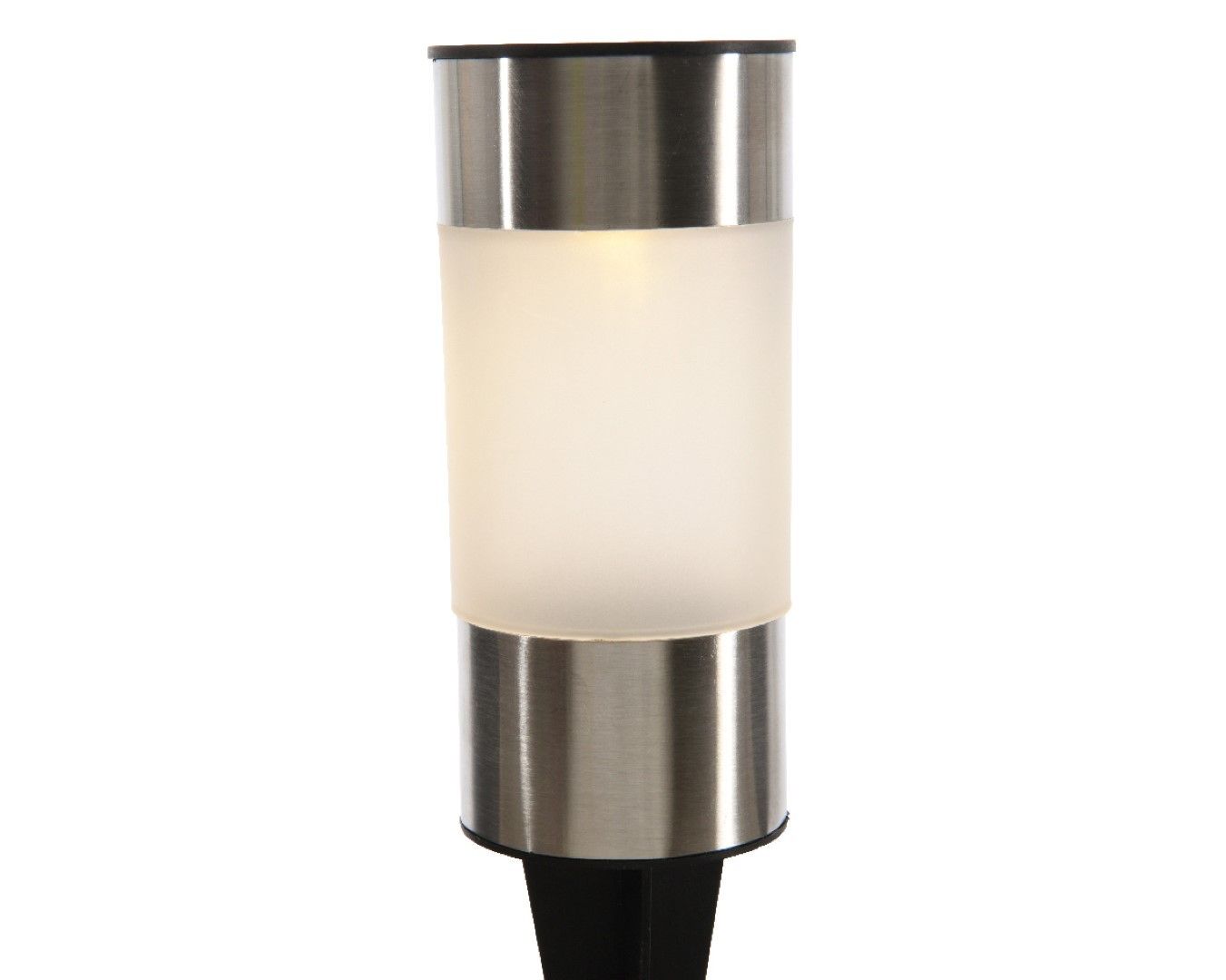 Decoris LED Solar Tuinverlichting RVS - Staande Lamp - Kunststof - Warm Wit Licht