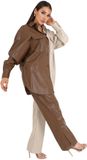 Sixth June Vrouwelijke kunstleren broek Sixth June Beige XL