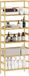 Homcom Étagère de rangement Bambou 60x26x161 cm Bois naturel