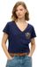 Superdry - Suika metallic relaxt T-shirt met V-hals - Dames - T-shirts
