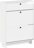 vidaXL Schoenenkast EDE 78 x 24 x 103 cm Bewerkt hout Hoogglans Wit
