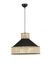 Elegante Bohemian kroonluchter, rotan en zwart, diameter 40 cm, 70 cm verstelbare hoogte, E27-fitting, perfect voor Scandinavische woondecoratie