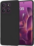Techsuit Hoesje geschikt voor Motorola Edge 60 Pro - Soft Flex Silicone Back Cover - Black