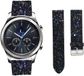Strap-it Samsung Gear S3 Leren Glitter Bandje - Zwart