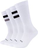Camano unisex tennissokken, Comfort OCS-slogan, 4-pack, biologisch katoen, gewatteerde zool, sportsokken, verstevigde hiel en teen.