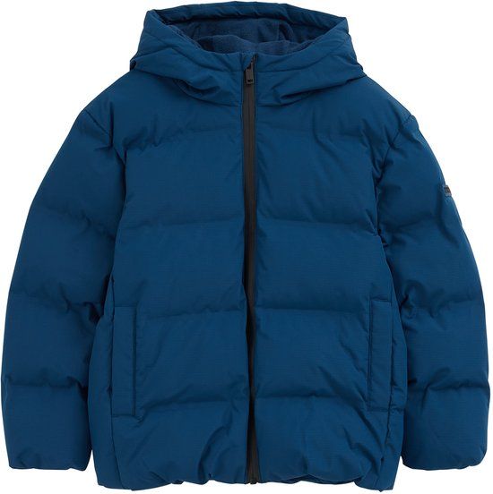 WE Fashion Jongens gewatteerde jas - Donkerblauw - Maat 98/104